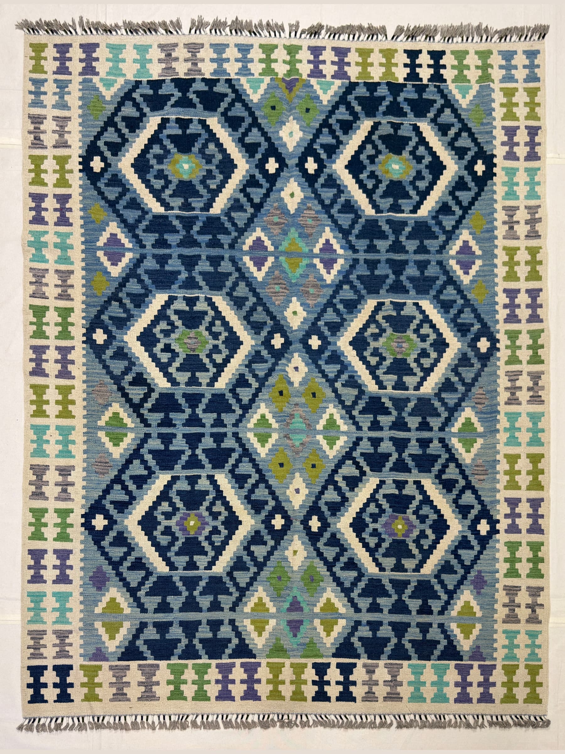 Navy Wool Kilim
